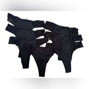 Women’s Black Lace Bikini Underwear 7 Pack Size Small NWT Seamless Briefs